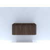 H&R Badmeubelen Juice Wastafelonderkast - 100x45x40cm - afgeronde hoeken - 3D-front - 1 lade - geïntegreerde greep - dark oak SW867611
