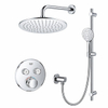 Grohe - Adema Rise regendoucheset – Ø30 cm hoofddouche – 20 cm gebogen wandarm – ronde handdouche – 2 functies – chroom SW811937