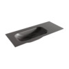 Mondiaz BIG small Darkgrey solid surface inbouw wastafel 110cm links SW428921 Mondiaz BIG small Darkgrey solid surface inbouw wastafel 110cm links SW428921