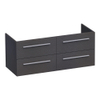 Saniclass Exclusive Line Meuble sous lavabo 119x45.5x50cm suspendu avec 4 tiroirs frein de chute et 2 trous pour siphon MFC Black Diamond SW6691 Saniclass Exclusive Line Meuble sous lavabo 119x45.5x50cm suspendu avec 4 tiroirs frein de chute et 2 trous pour siphon MFC Black Diamond SW6691