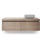 LoooX Wooden Drawer BoX ladenkast met 2 laden 140x45x46cm met softclose eiken old grey SW108692 LoooX Wooden Drawer BoX ladenkast met 2 laden 140x45x46cm met softclose eiken old grey SW108692