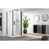 Nemo Pina zijwand - 80x200cm - 6mm helder - veiligheidsglas - Fix - vaste wand - profielen: alu zwart mat gelakt SW636677