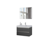 Bruynzeel Palitano badmeubelset 80x56.5x46cm spiegel grafiet SW112887 Bruynzeel Palitano badmeubelset 80x56.5x46cm spiegel grafiet SW112887