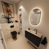 MONDIAZ TURE-DLUX Meuble WC 80 cm Urban. EDEN lavabo Frappe position milieu. Avec 1 trou de robinet. SW1102618