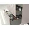 Saniclass Prime Balance Meuble de salle de bain - 80x55x45cm - 1 vasque ovale en céramique blanc - 1 trou de robinet - 2 tiroirs - miroir rectangulaire - chêne rustique SW1159466