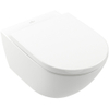 Villeroy & Boch Subway 3.0 WC suspendu - 56cm - à fond creux - chasse d'eau à double effet - avec abattant Saniclass à dépose rapide et fermeture douce - blanc SW1245455