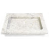 Saniclass Dia Lavabo pour meuble 61x46x9cm 1 vasque sans trou de robinet pierre naturelle marbre SW728205