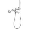 Hansgrohe Axor Citterio C afbouwdeel v. 4-gats inbouw badkraan wandmontage m. handdouche en cubic cutvoorsprong 22.2cm - chroom SW1152039