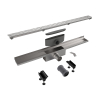 Easy Drain Compact Wall caniveau de douche mural plaque simple avec sortie latérale 6x70cm 50mm inox 2301196