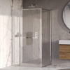 BRAUER Luminis Douchecabine - 120x90x200cm - 3-delig naar binnen draaiend - helder glas - omkeerbaar - incl. glascoating - chroom SW1580967
