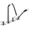 AXOR Citterio M afbouwdeel 4 gats tegelrandcombinatie met rozet chroom 0450526 AXOR Citterio M afbouwdeel 4 gats tegelrandcombinatie met rozet chroom 0450526