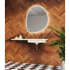 Crosswater Mada Spiegel met verlichting - 60x80cm - horizontaal/verticaal - LED - 2700K tot 6400K - dimbaar - kiezelvorm - helder (zilver) SW928054