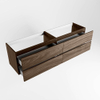 Mondiaz VICA meuble de salle de bains sous-vasque - 180x50x45cm - 4 tiroirs - Découpe double - Mocha SW1439407