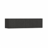 H&R Badmeubelen Juice Wastafelonderkast - 180x45x40cm - rechterhoek afgerond - 2 lades - geïntegreerde greep - basalt SW1260417