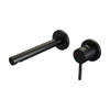 BRAUER Black Edition Wastafelmengkraan inbouw - rechte uitloop links - hendel lang smal - inclusief inbouwdeel - model A 1 - mat zwart SW385411