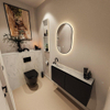 MONDIAZ TURE-DLUX Meuble toilette - 100cm - Urban - EDEN - vasque Opalo - position gauche - 1 trou de robinet SW1104169