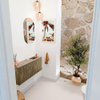 Mondiaz JOYA-DLUX 90cm toiletmeubel - kleur Dusk - Wastafel FAYE positie Rechts 1 kraangat kleur Arena. SW1425750