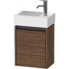 Duravit Ketho.2 Wastafelonderbouwkast - met 1 deur - 36.4x23.8x44cm links - met greep antraciet - donker noten mat SW772726