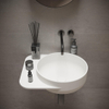 Ideavit SolidDual wastafel - 49x43x15.5cm - zonder kraangat - mat wit SW383190