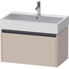 Duravit Ketho.2 Wastafelonderbouwkast - met 1 lade - 78.4x46x44cm - met greep antraciet - taupe supermat SW773147