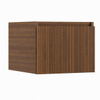 HR meubles de salle de bain Matrix meuble sous lavabo - 40x44.8x30cm - façade 3D - 1 tiroir - sans poignée avec bandeau de prise - chêne foncé SW867949