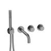 Crosswater 3ONE6 Module Badkraan - inclusief handdouche - inbouwkraan - 2 bedieningsafwerking - RVS slate gunmetal (antraciet) SW1390022