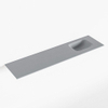 Mondiaz LEX Fontaine - 120x30x0.9cm - lavabo à droite - sans trous de robinetterie - pour meuble de toilettes - Solid surface - Plata SW1026025