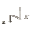 Grohe Lineare New Afbouwdeel - voor 4-gats badrandcombinatie - met baduitloop - met handdouche - doucheslang 200cm - Supersteel (RVS) SW97559