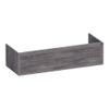 BRAUER Hope meuble sous-lavabo - 119x30x45.5cm - 2 tiroirs à fermeture douce - sans poignée - 2 découpes pour siphon - Driftwood SW1198790