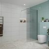 Fortifura Galeria Douche à l'italienne - 90x200cm - verre nervuré - Chrome SW876952
