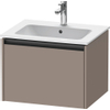 Duravit Ketho.2 Wastafelonderbouwkast - met 1 lade - 61x48x44cm - met greep antraciet - basalt mat SW771907