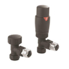 Crosswater RADVALVES Thermostatische radiatorkraan Haaks Mat zwart Pair - mat zwart SW334188