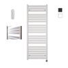 Sanicare HVS - Moda Elektrische Radiator - 160x60cm - 1159W - met afstandsbediening - thermostaat - zwart - rechtsonder - mat wit SW1210874