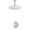 Grohe - Adema Rise Ensemble de douche pluie encastré - 1 fonction - avec pomme de tête Adema Rise 30cm - bras plafond 20cm - Grohe Grohtherm mitigeur thermostatique encastré - chrome SW811930