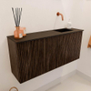 Mondiaz JOYA 90cm toiletmeubel - kleur Walnut - Wastafel FAYE positie Rechts Zonder kraangat kleur Urban. SW1421367