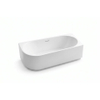 ZEZA Pure baignoire semi-îlot d'angle - droite - 150x75x58cm - acrylique - blanc brillant SW962853