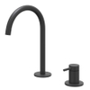 IVY Bond Mitigeur de lavabo - 2 trous - montage sur plan - bec - coldstart - Noir mat PED SW1030741