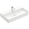 Villeroy & Boch memento 2.0 wastafel onderzijde - geslepen - 80x47cm - met overloop - 1 kraangat - White Alpine (glans wit) SW354339