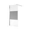 FugaFlow Efficiente Vetro Douche à l'italienne 80x200cm verre de sécurité bande satinée anti-calcaire chrome SW1123572