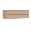 H&R Badmeubelen Juice Wastafelonderkast - 160x45x50cm - linkerhoek afgerond - 4 lades - geïntegreerde greep - Peach SW1491307