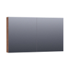 BRAUER Impress Deluxe armoire de toilette - 120x70x15cm - éclairage interne et externe - 2 portes miroir double face - Forêt Cacao SW371793