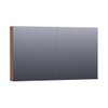Saniclass Dual Spiegelkast - 120x70x15cm - 2 links- rechtsdraaiende spiegeldeur - MFC - viking shield SW371793