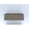 H&R badmeubelen Juice Wastafelonderkast - 140x45x40cm - afgeronde hoeken - 3D-front - 2 lades - geïntegreerde greep - charleston SW867686