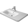 Duravit Durastyle Meubelwastafel asymmetrisch - met 1 kraangat links - 80x48cm - met wondergliss - wit SW54162
