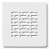 ZEZA Grade douchebakrooster - 13x13cm - Wit SW1212694 ZEZA Grade douchebakrooster - 13x13cm - Wit SW1212694