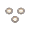 QAZQA Xena spot encastré - set de 3 - 8x8cm - IP44 - rond - acier SW1210681