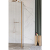 Fortifura Galeria zijwand - 50x200cm - ribbel glas - 8mm - met hoekprofiel - Geborsteld koper PVD (Koper) SW925344