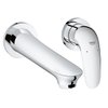 Grohe Eurostyle New afbouwdeel voor 2 gats inbouw wandkraan M size met gesloten greep met uitloop 20cm chroom SW60369 Grohe Eurostyle New afbouwdeel voor 2 gats inbouw wandkraan M size met gesloten greep met uitloop 20cm chroom SW60369