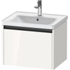 Duravit Ketho.2 Wastafelonderbouwkast - met 1 lade - 58.4x45.5x44cm - met greep antraciet - hoogglans wit SW772932