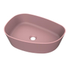 Arcqua Rocker Waskom - opbouw - organisch - links - 50x37cm - mat roze SW976316